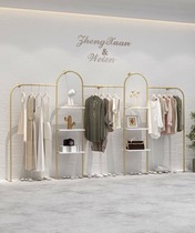 Womens Clothing Store Shelves Shelves Creations Creativity Upper Wall Wall-mounted Clothes Hanger Clothing Shop Wall Display Support Set Up