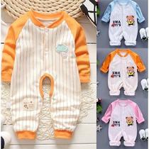 Baby cotton one-piece clothes Spring and autumn mens and womens baby clothes newborn long sleeve ha clothes newborn climbing clothes 0-3-6 months