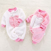 Baby baby spring and autumn thin conjoined pajamas men and women 0-1 year old baby out of clothing newborn clothes