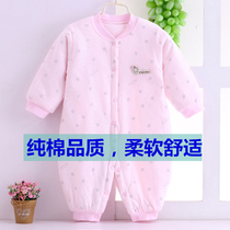 Baby jumpsuit autumn and winter just born thickened autumn and winter newborn cotton clothes baby climbing clothes ha clothes comfortable and warm