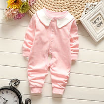 Baby jumpsuit spring and autumn dress crotch baby long sleeve jumpsuit 0-12 months newborn climbed suit ha suit comfortable