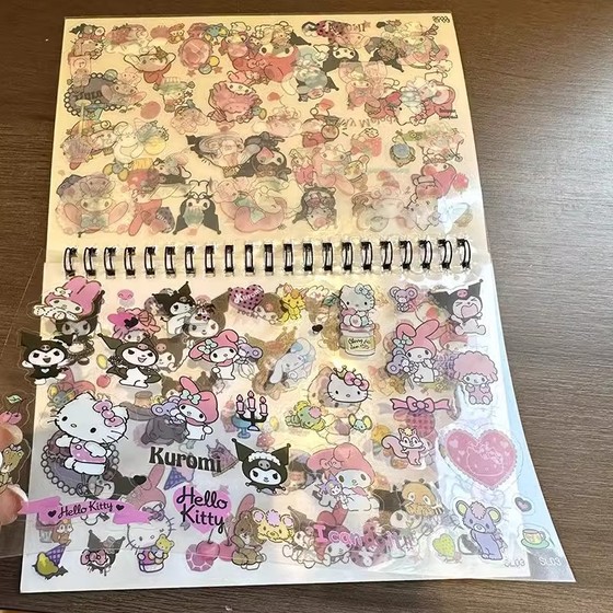 Sanrio sticker cartoon Kulomi Melody Guka cute girl thickened hand ledger children uncompression
Sanrio sticker cartoon Kulomi Melody Guka cute girl thickened hand ledger children uncompression