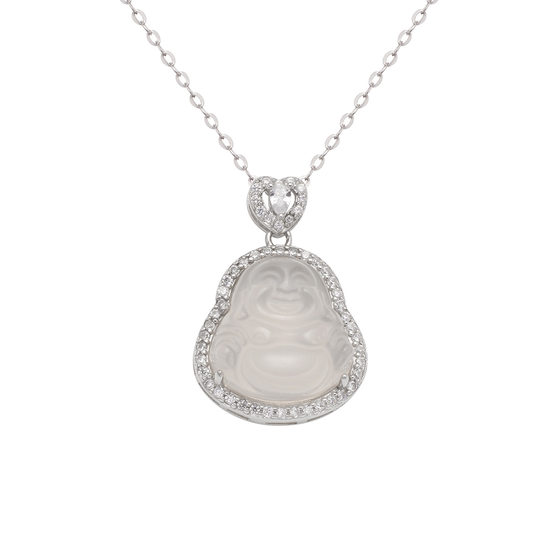 새로운 실버 하이 아이스 chalcedony 부처님 홍보 펜던트 목걸이 새로운 중국 스타일 소녀 목걸이 쇄골 체인, 친구를 가족에게 보내기 새로운 실버 하이 아이스 chalcedony 부처님 홍보 펜던트 목걸이 새로운 중국 스타일 소녀 목걸이 쇄골 체인, 친구를 가족에게 보내기
