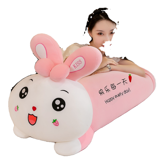 Rabbit pillow for girls' sleep, plush toy for girls' dolls, children's dolls, leg clamp long pillow Rabbit pillow for girls' sleep, plush toy for girls' dolls, children's dolls, leg clamp long pillow