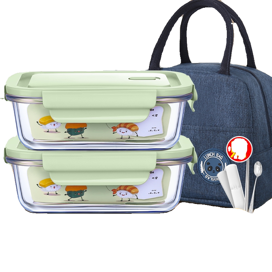 Glass lunch box microwave oven heating special bowl office worker with lunch box with lid Bento box refrigerator storage box
Glass lunch box microwave oven heating special bowl office worker with lunch box with lid Bento box refrigerator storage box