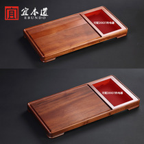 Whole piece of solid wood tea tray rosewood tea Sea large log drainage tea tray household tea table simple kung fu tea set