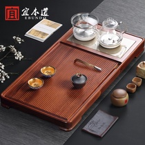 Kung Fu tea set tea tray set fully automatic Integrated Household tea table boiling water electric tea stove simple solid wood tray