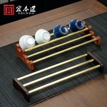 Copper Wood drain tea cup holder kung fu tea set accessories tea ceremony Tea Tray drying Cup storage rack water cup holder cup holder cup holder