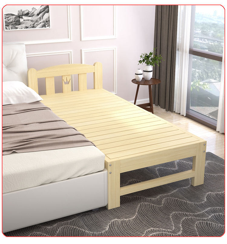 实木松木加宽拼接床宝宝儿童边床扩展延伸加长床板拼大床环保定做