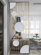 Modern simple living room screen wrought iron creative cut-out partition wall Nordic net red restaurant bedroom beauty shop decoration