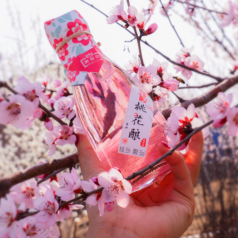 澳迪尼/红动网红桃花酒桂花酒甜果酒图片_3