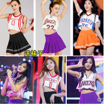 twice combined with the same style cheerleader dress suit la gymnastics schoolgirl basketball baby match suit performance suit