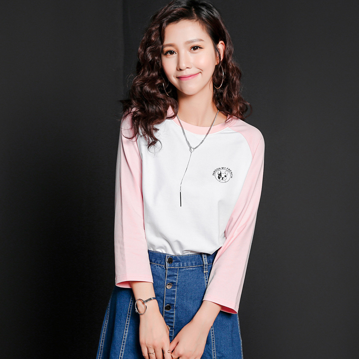 多一分少女感的7分袖t恤