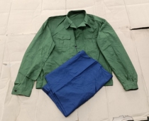 Stock old goods 59 summer flying cloth jacket overalls old cotton cloth overalls labor insurance suit suit wear-resistant