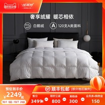 Jiali duvet 95% white goose down anti-running velvet thickened warm winter quilt core double quilt quilt for four seasons