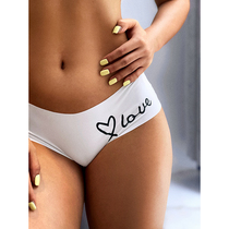 Special Letters Briefs Female elastic comfort One-piece low waist ultra-thin Hip Ventilation Bag Hip Large Code Lady Triangle