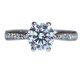Customized Moissanite Diamond Ring Female 1 Carat Classic Six Prong Diamond Ring Platinum Wedding Simulation 18K Engagement Ring Customized Moissanite Diamond Ring Female 1 Carat Classic Six Prong Diamond Ring Platinum Wedding Simulation 18K Engagement Ring