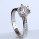 Customized Moissanite Diamond Ring Female 1 Carat Classic Six Prong Diamond Ring Platinum Wedding Simulation 18K Engagement Ring Customized Moissanite Diamond Ring Female 1 Carat Classic Six Prong Diamond Ring Platinum Wedding Simulation 18K Engagement Ring
