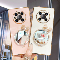 Suitable for Huawei mate40pro mobile phone shell Cute Mirror Net Red mate40 Softshell Silicone Anti-Fall Full Bag Lens m30 Shell mete30pro Upscale Limited