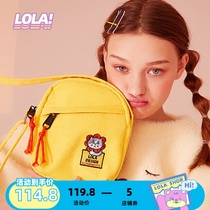 LOLA DESIGN Large Face Cat Skew Satchel Bag for Diagonal Satchel 100 for a casual ride