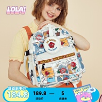 LOLA DESIGN SMALL FLOWER DOUBLE SHOULDER BAG Bag Girl College Student Design Sensation Small Crowdwind Original Backpack Woman
