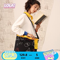 LOLA DESIGN SKEW SATCHEL WOMEN HAN EDITION STUDENT ORIGINAL ACCOMMODATION CHIC BAG 100 LAP FASHION BRIEF