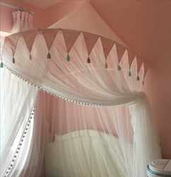 Ceiling mosquito net for girls and boys 1.5 adult mosquito net 1.8 hole-free nail bed curtain girl heart game tent