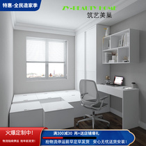 Small balcony movable tatami wardrobe floor bed Rubiks Cube combination box integrated lift multifunctional storage