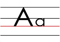 Writing and printing four lines three grids 26 English letters upper and lower case plastic-sealed large cards flash cards teacher teaching aids