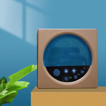 Tinge Water System Central Air Conditioning Control Liquid Crystal Face Plate Hand Manipulators Wire Control Coil Switch Champagne Gold Circle