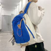 Junior High School Trends Double Shoulder Bag Boys High School College Students Original Large Capacity Travel Backpack Girls Middle School Students