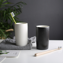 Toothbrush Cup Nordic ins Wind mouthwash cup set simple modern couple wash cup creative ceramics home pair