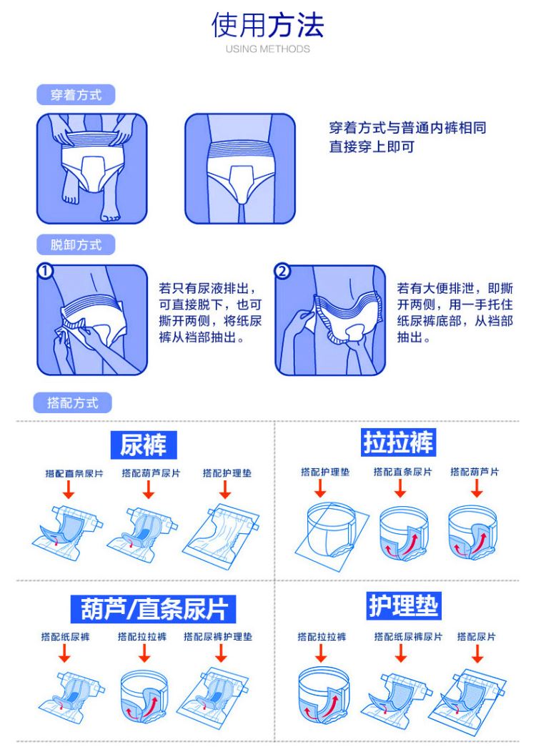基本型例假用的女穿薄款1片一次性轻薄成人纸尿裤老年人老人大号