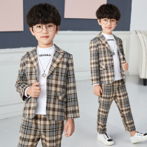 Childrens suit three-piece Korean Spring and Autumn 6 boys handsome small suit suit suit British flower girl dress boy 5 years old