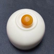 High-end authentic Xinjiang Hetian Jade Huangqin White Jade Jasper seed beads single beads multi-treasure handstring jewelry with beads