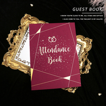Marriage sign-in wedding European-style wedding sign-in this guest business bookkeeping book gift book Personality bronzing creativity