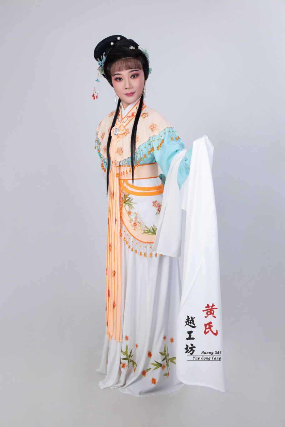 俏花旦戏服 新款越剧黄梅戏红楼梦黛玉葬花仿真丝花旦衣
