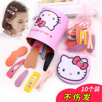  Childrens hairpin Girls  hair accessories bb clip broken hair net red little girl headdress Korean ins baby hairpin does not hurt hair