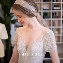 Manchen Fang (Holy word) main wedding dress 2021 new bride French advanced sense big tailing high-end heavy industry luxury