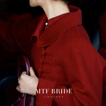 Mantingfang (Miss Ron) double-sided wool coat autumn and winter 2021 New Wedding red woolen coat