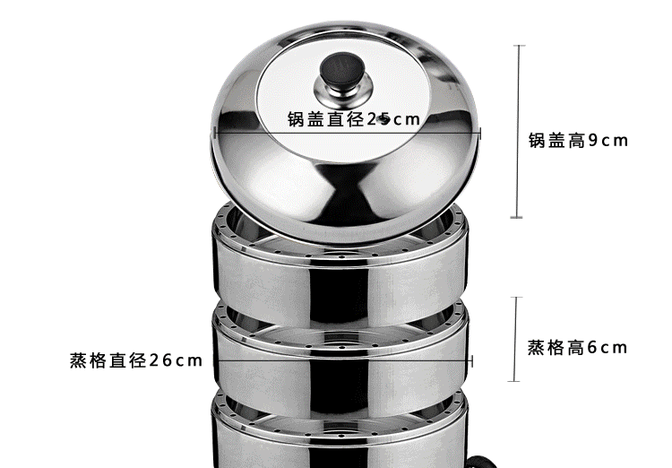 Mutual fermentation steamer, 4-layer double-bottom energy-saving combination lid steamer, original flavor rice steamer, non-cross-flavor steamer, three-layer thickened stainless steel household steamer, multi-layer energy-saving steamer, kitchenware pot, soup pot pic 30