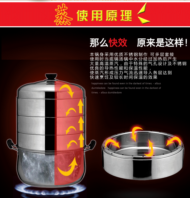 Mutual fermentation steamer, 4-layer double-bottom energy-saving combination lid steamer, original flavor rice steamer, non-cross-flavor steamer, three-layer thickened stainless steel household steamer, multi-layer energy-saving steamer, kitchenware pot, soup pot pic 1