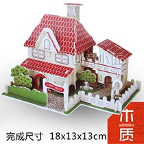 Wooden handmade creative Mini DIY Christmas little house Wooden Little house Ferris Wheel model house toy
