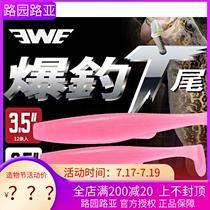 New EWE US summer burst fishing T tail high specific gravity Luya soft bait Mandarin fish sea bass Alice mouth bass bait 2 5 3 5 inches