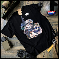 (Tactical bone frog) USMC tactical canopy marshal pig special forces print short-sleeved army fan T-shirt 7 62 wind