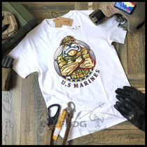 (Tactical Bone Frog) USMC DOG Multicam Camouflage Tactical Printing Short-sleeved T-shirt men