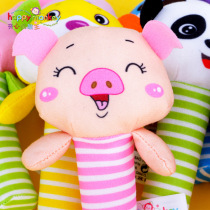 Animal plush voice hand rattle toy baby comfort puzzle newborn baby hand grab 0-3-6 months