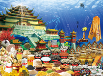 zang jing ge Dragon Palace around rivers Dragon Dragon retting polo five Lord aquarium xia bing xie jiang pictures drawings