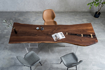 North American black walnuts full board modern minimalist solid wood large plate table tea table desk 254 * 86 * 70 * 81 *5