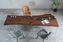 A256 North American black walnuts large board full board solid wood tea table display table log desk 265 * 92 * 70 * 74 * 4